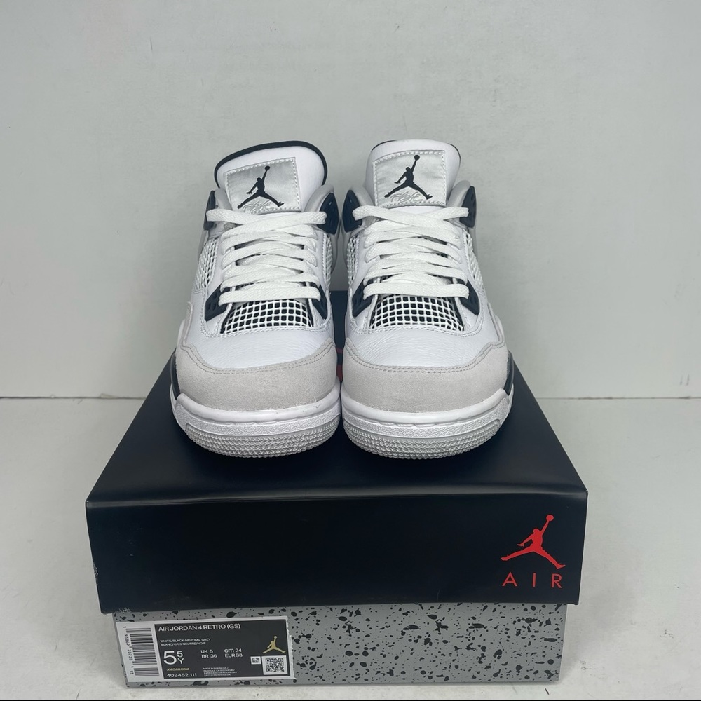 Nike Air Jordan 4 Retro GS “Military Black” NEW 2022 - Picture 2 of 4